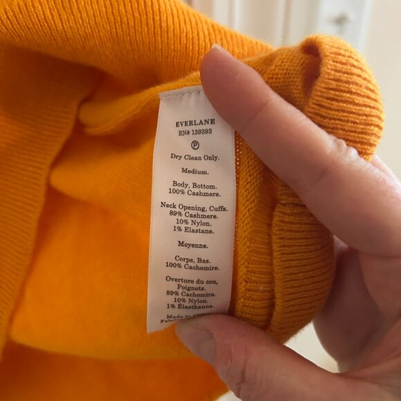 Everlane Cashmere Crew Sweater in Kumquat - Picture 4 of 5